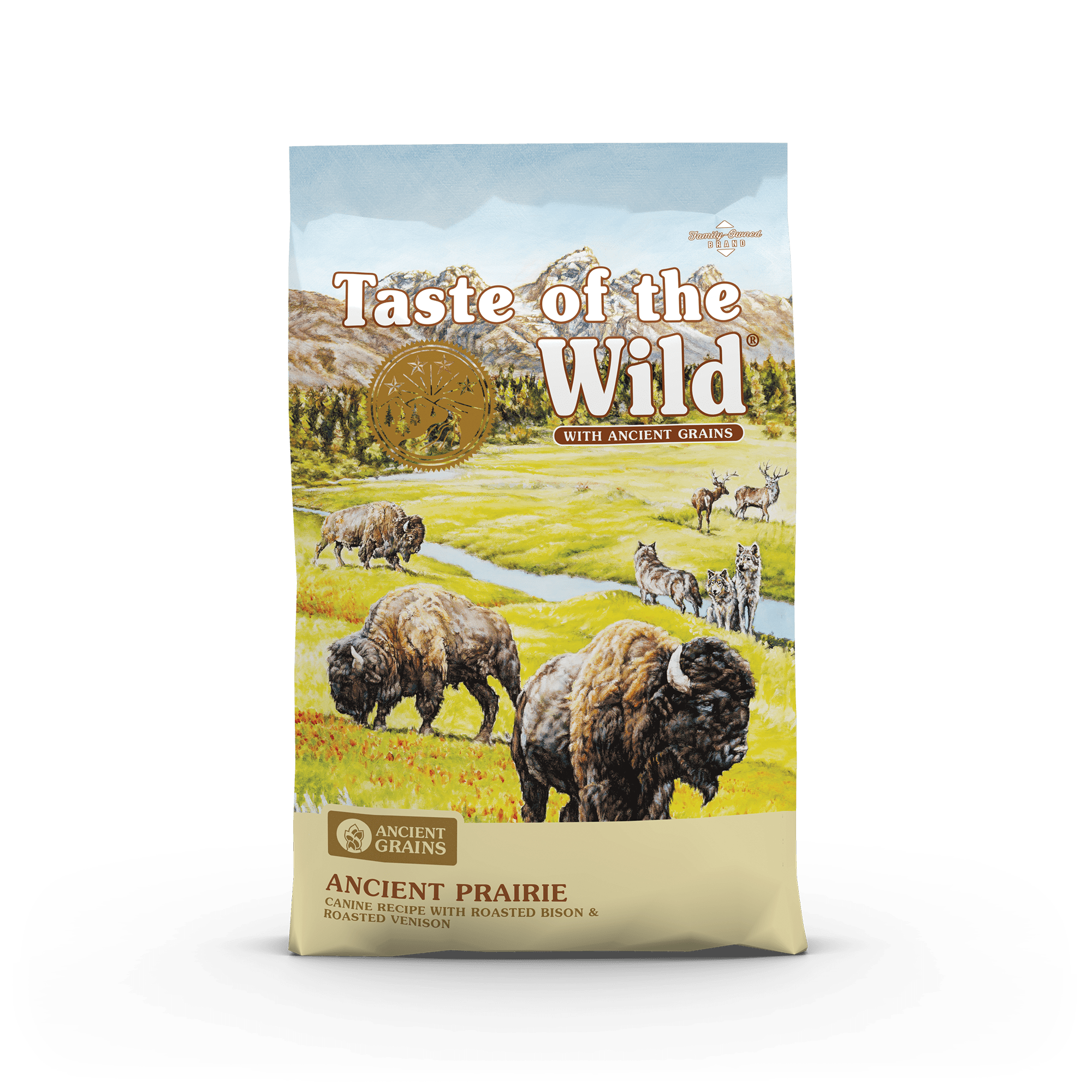 Ancient Prairie Canine Recipe with Roasted Bison & Roasted Venison bag front